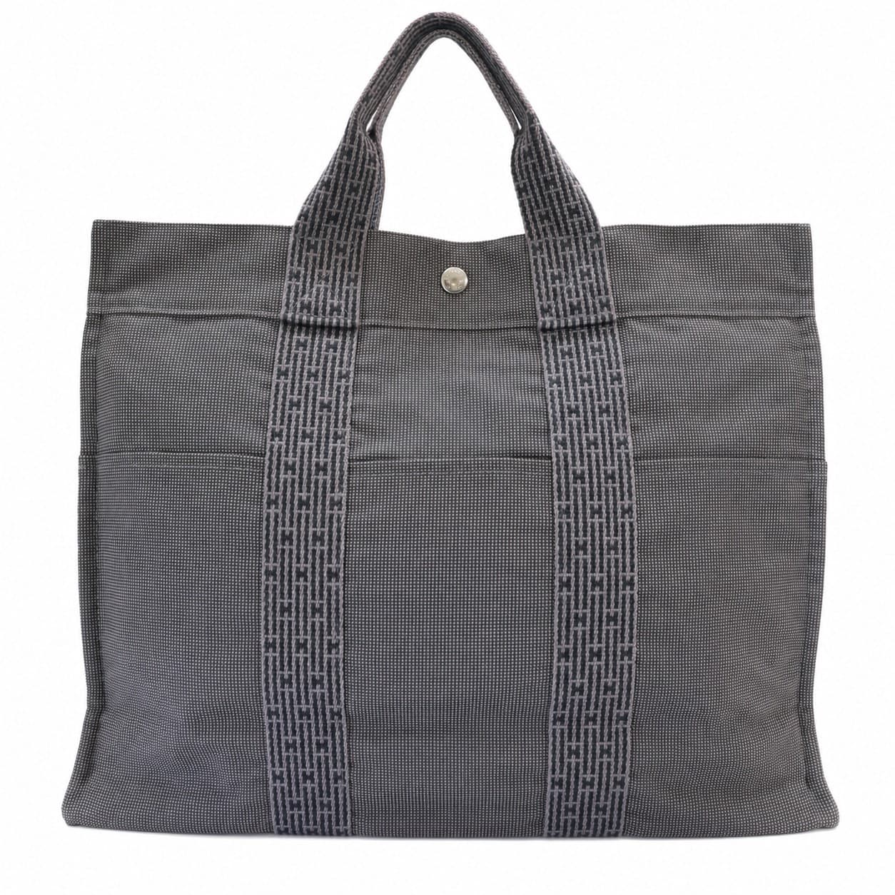 Hermès Gray Canvas Fourre Tout Tote Bag Handbag Purse Silver Hardware handbags auction on bidia.ai