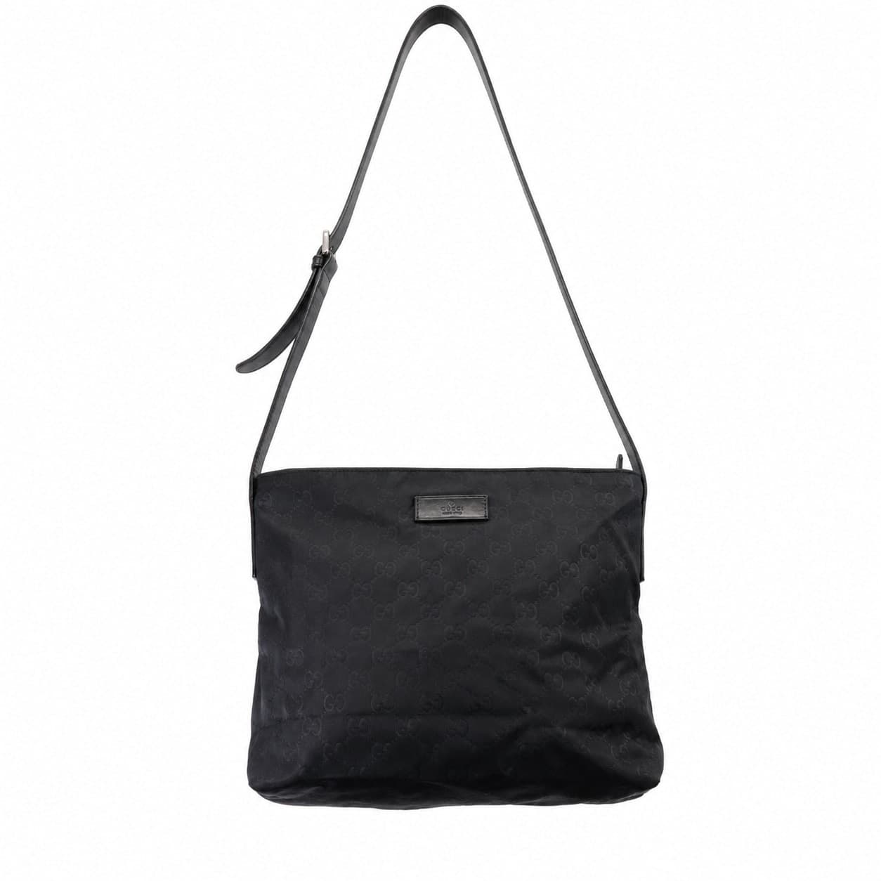 Gucci GG Nylon Messenger Crossbody Shoulder Bag Handbag Purse Black handbags auction on bidia.ai