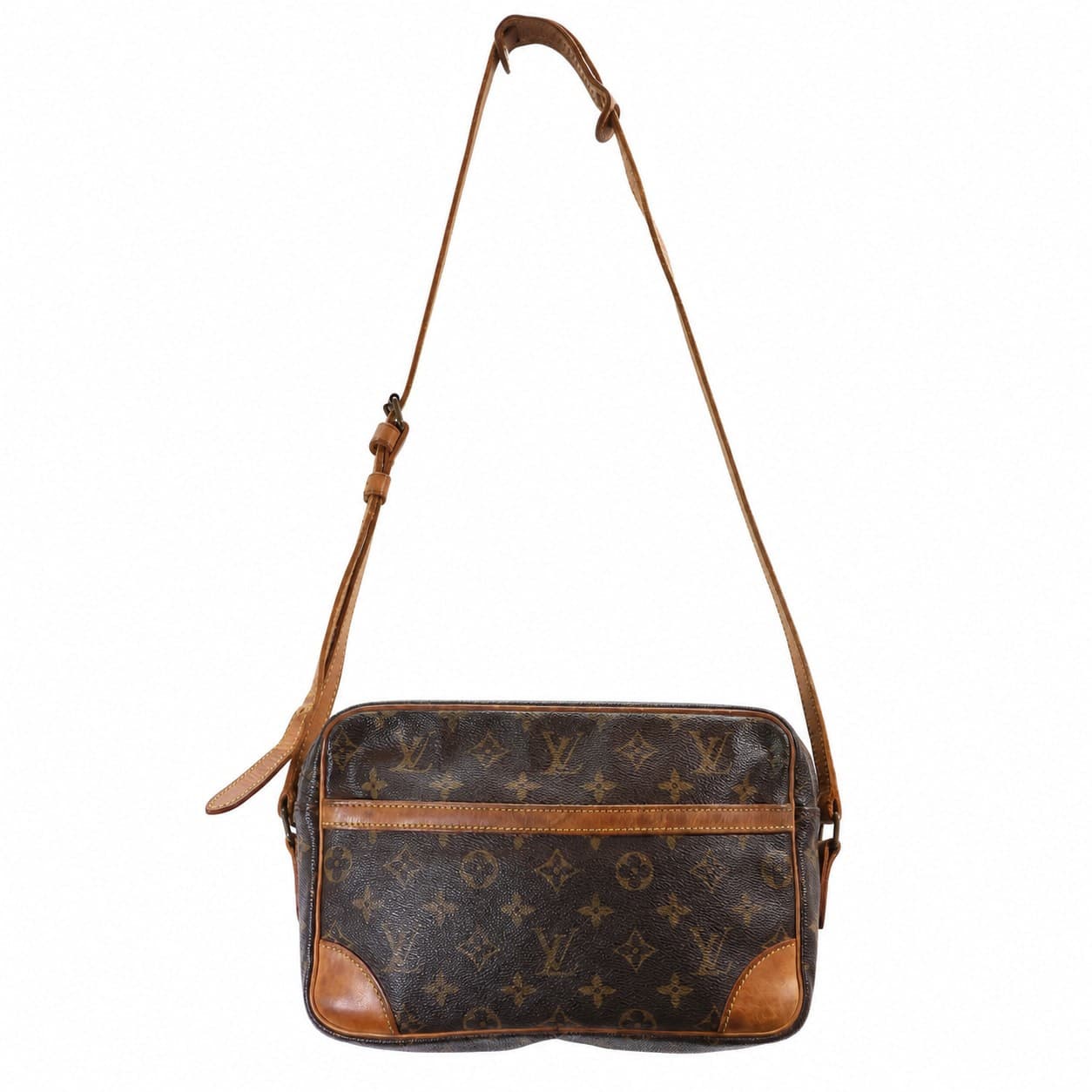 Louis Vuitton Trocadero 27 Monogram Canvas Crossbody Shoulder Bag Handbag Brown handbags auction on bidia.ai