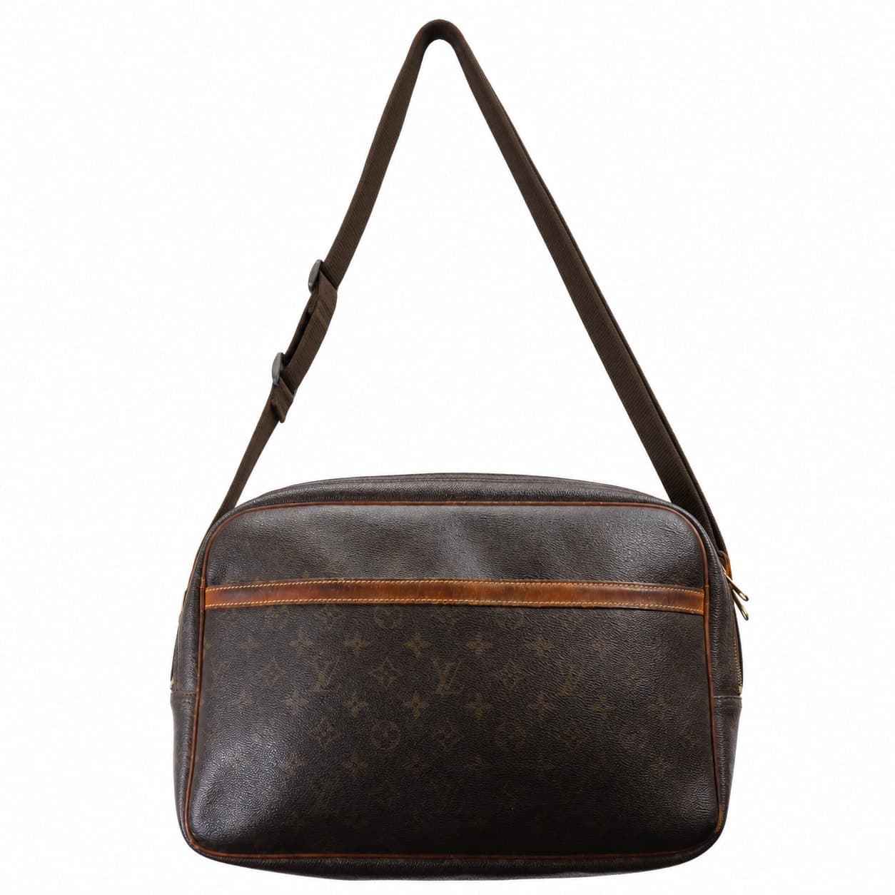 Louis Vuitton Reporter PM Monogram Canvas Leather Crossbody Shoulder Messenger Bag handbags auction on bidia.ai