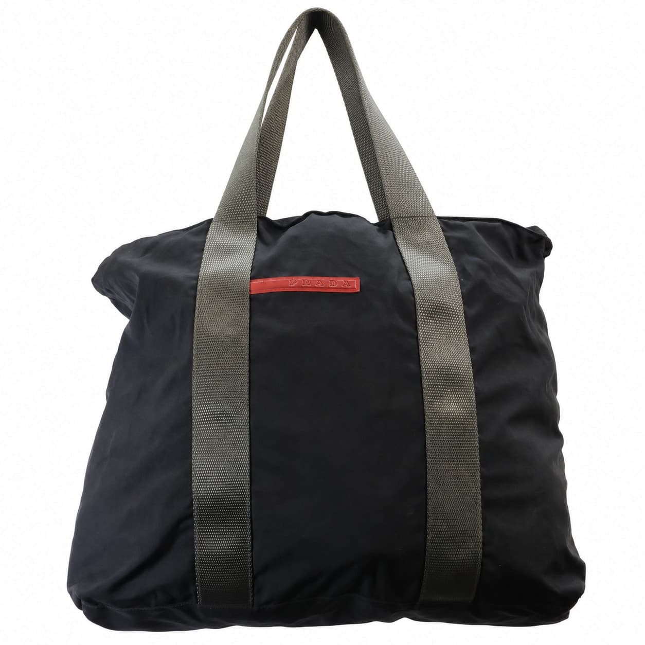 Prada Black Nylon Tote Bag Handbag Purse Shoulder Bag handbags auction on bidia.ai