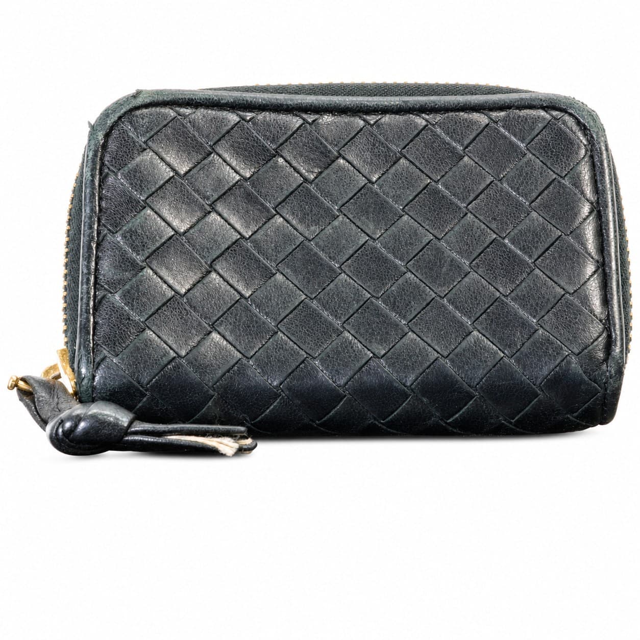Bottega Veneta Intrecciato Black Leather Zip Around Coin Purse Wallet handbags auction on bidia.ai