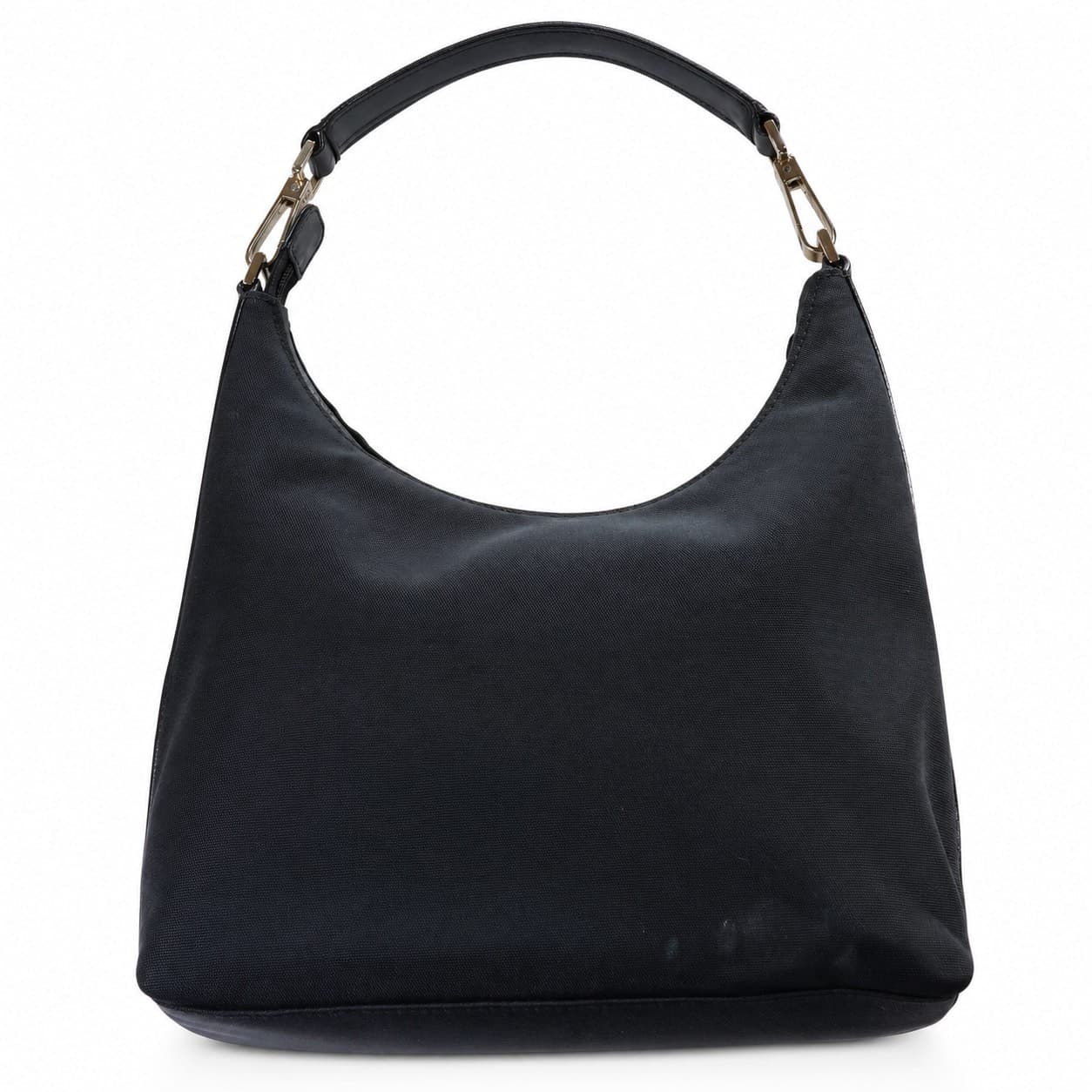 Gucci Black Canvas Leather Hobo Shoulder Bag Handbag Purse handbags auction on bidia.ai