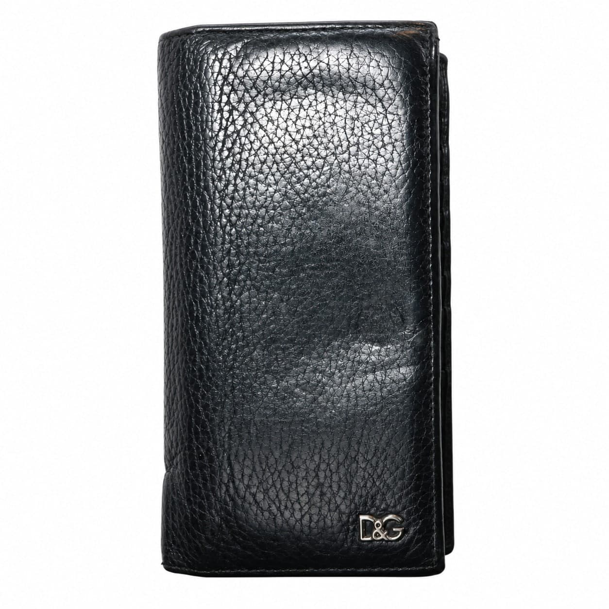 Dolce & Gabbana D&G Black Leather Continental Bifold Wallet Purse handbags auction on bidia.ai