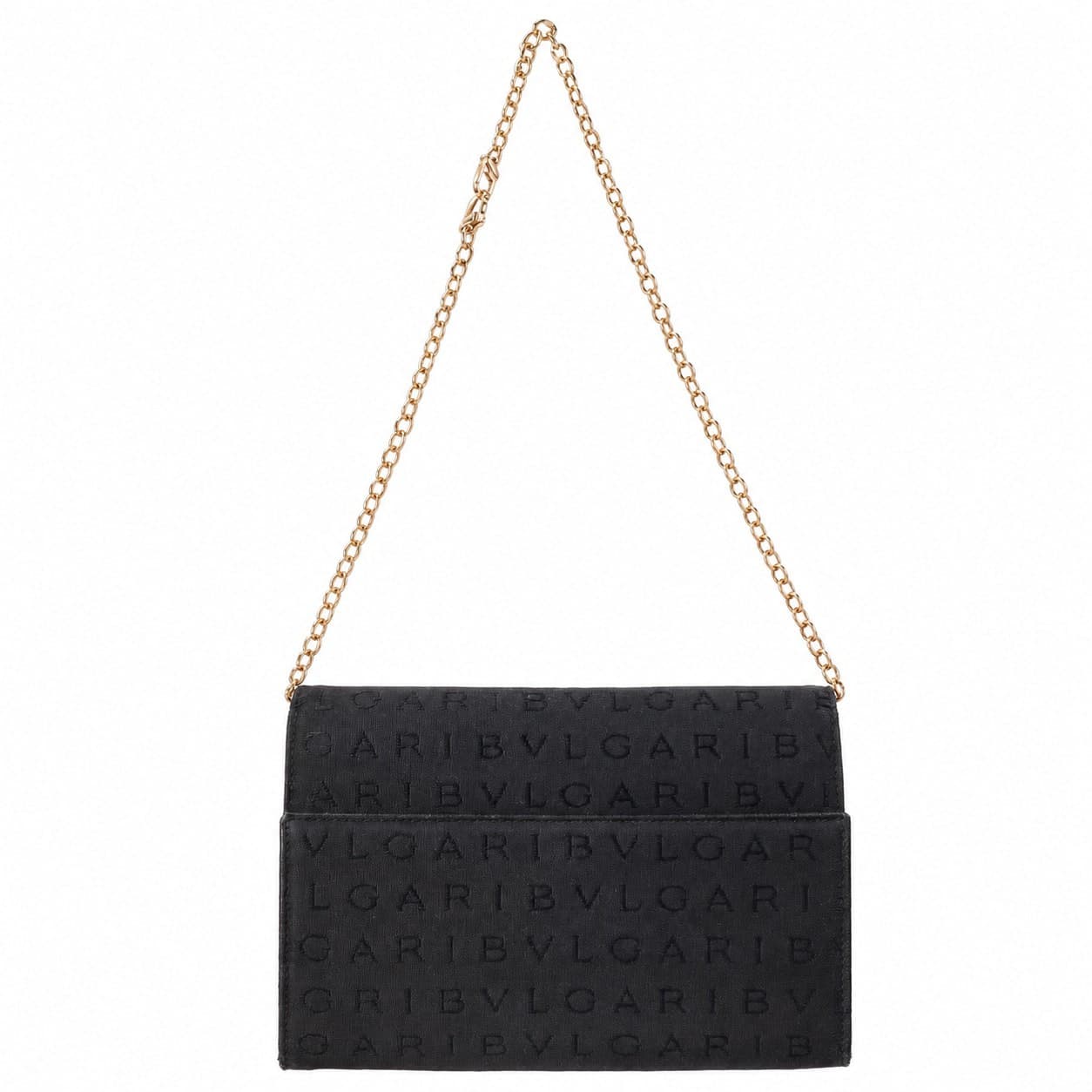 Bulgari Logomania Canvas Leather Black Wallet Chain Shoulder Bag Crossbody handbags auction on bidia.ai