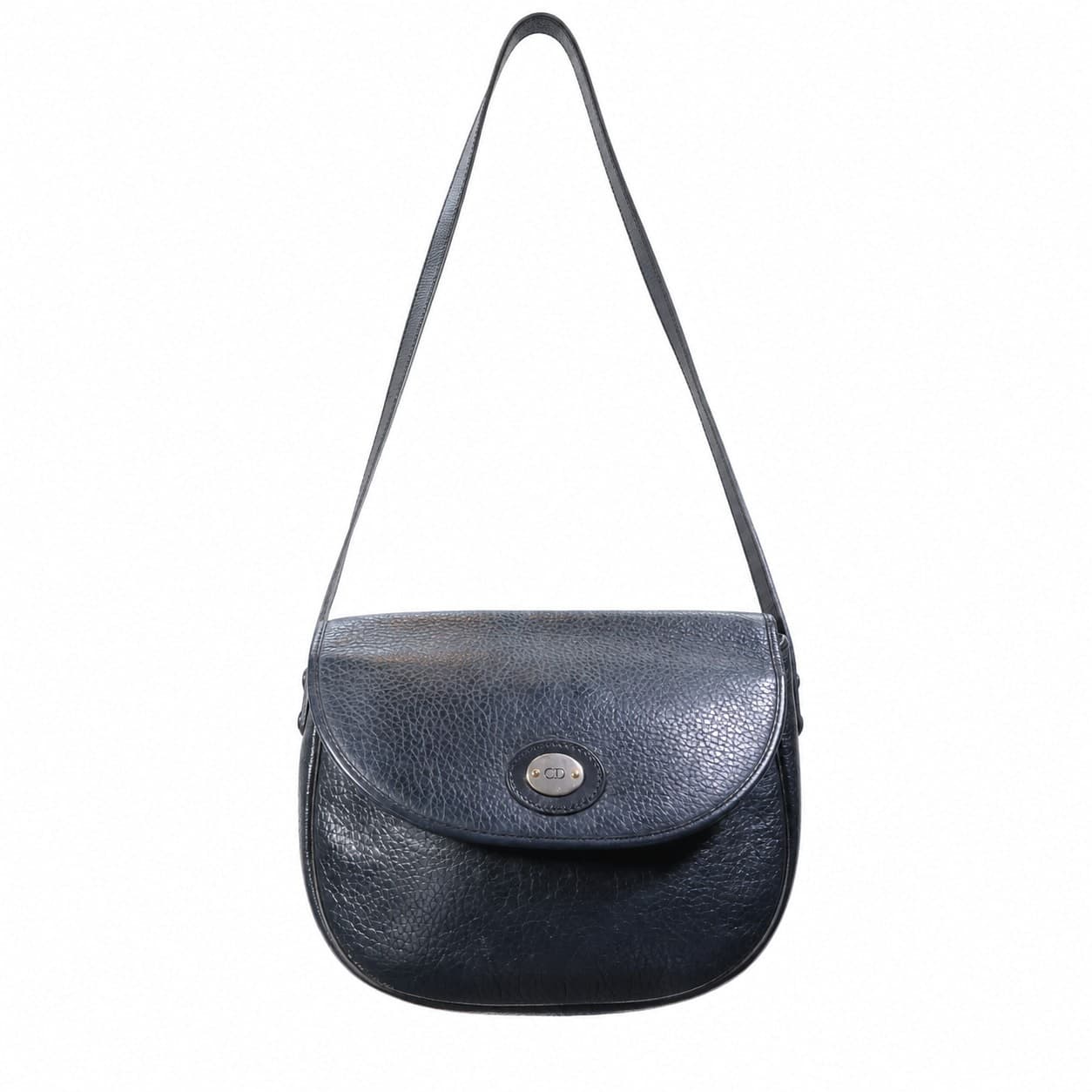 Christian Dior Black Leather CD Logo Crossbody Shoulder Bag Handbag Purse handbags auction on bidia.ai