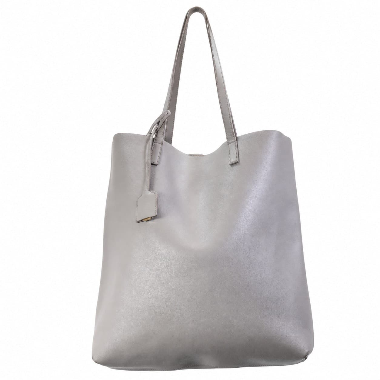 Saint Laurent Gray Leather Shopping Tote Handbag Purse Bag Large handbags auction on bidia.ai