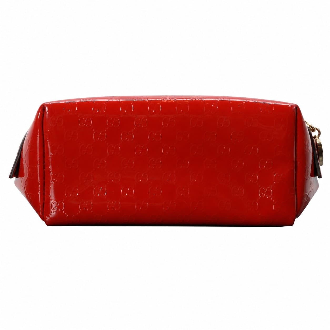 Gucci Guccissima Red Patent Leather Cosmetic Case Makeup Bag Pouch Purse handbags auction on bidia.ai