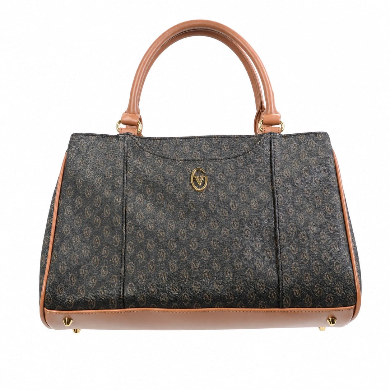 Gianni Valentino Monogram Coated Canvas Leather Handbag Purse Bag Shoulder Satchel handbags auction on bidia.ai