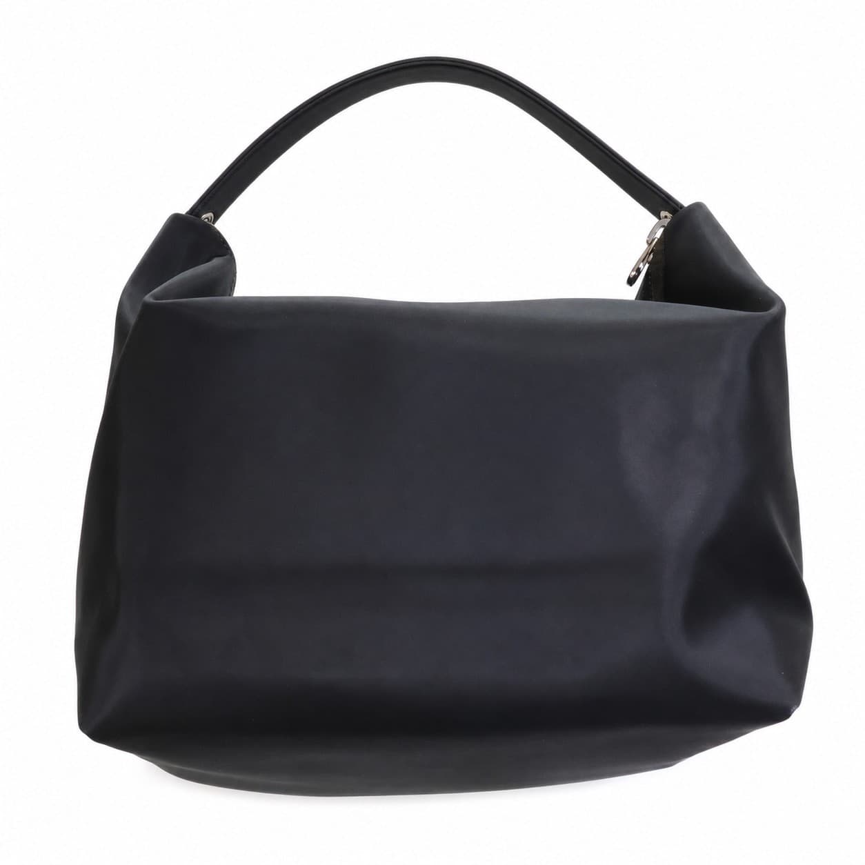 Fendi Pequin Stripe Black Nylon Canvas Shoulder Bag Hobo Handbag Purse handbags auction on bidia.ai