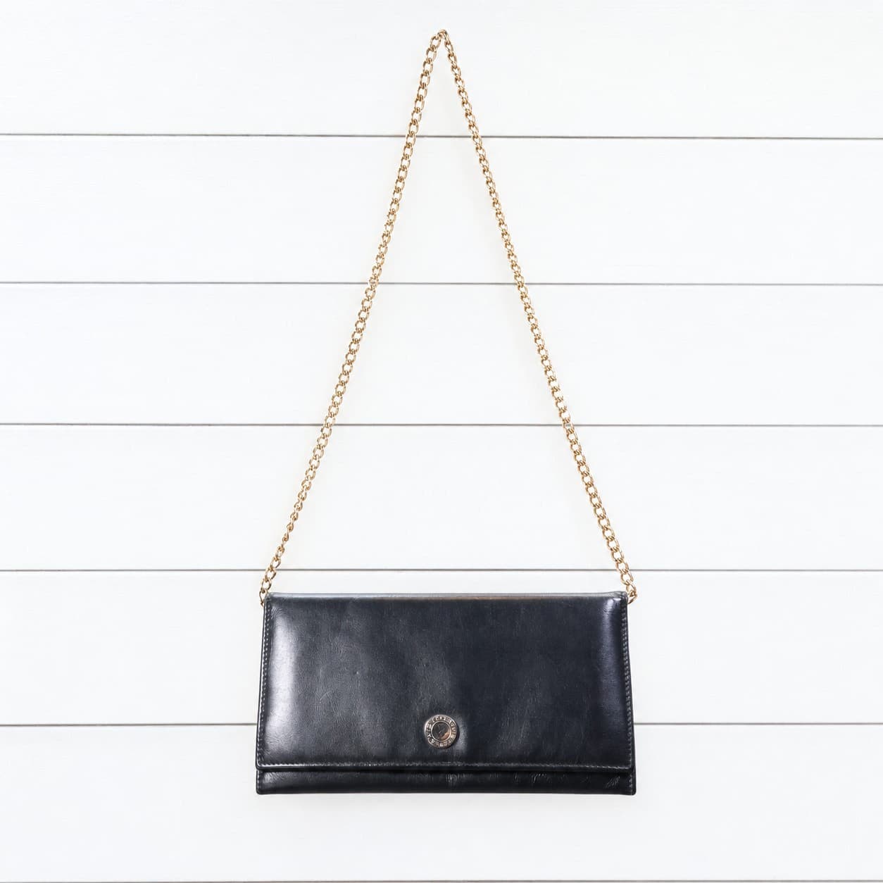Bulgari Black Leather Wallet On Chain Crossbody Handbag Purse Bag handbags auction on bidia.ai