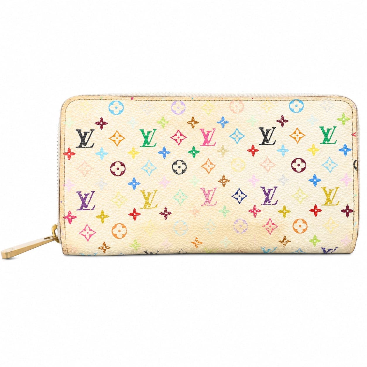 Louis Vuitton Multicolore Zippy Wallet White Monogram Canvas Zip-Around handbags auction on bidia.ai