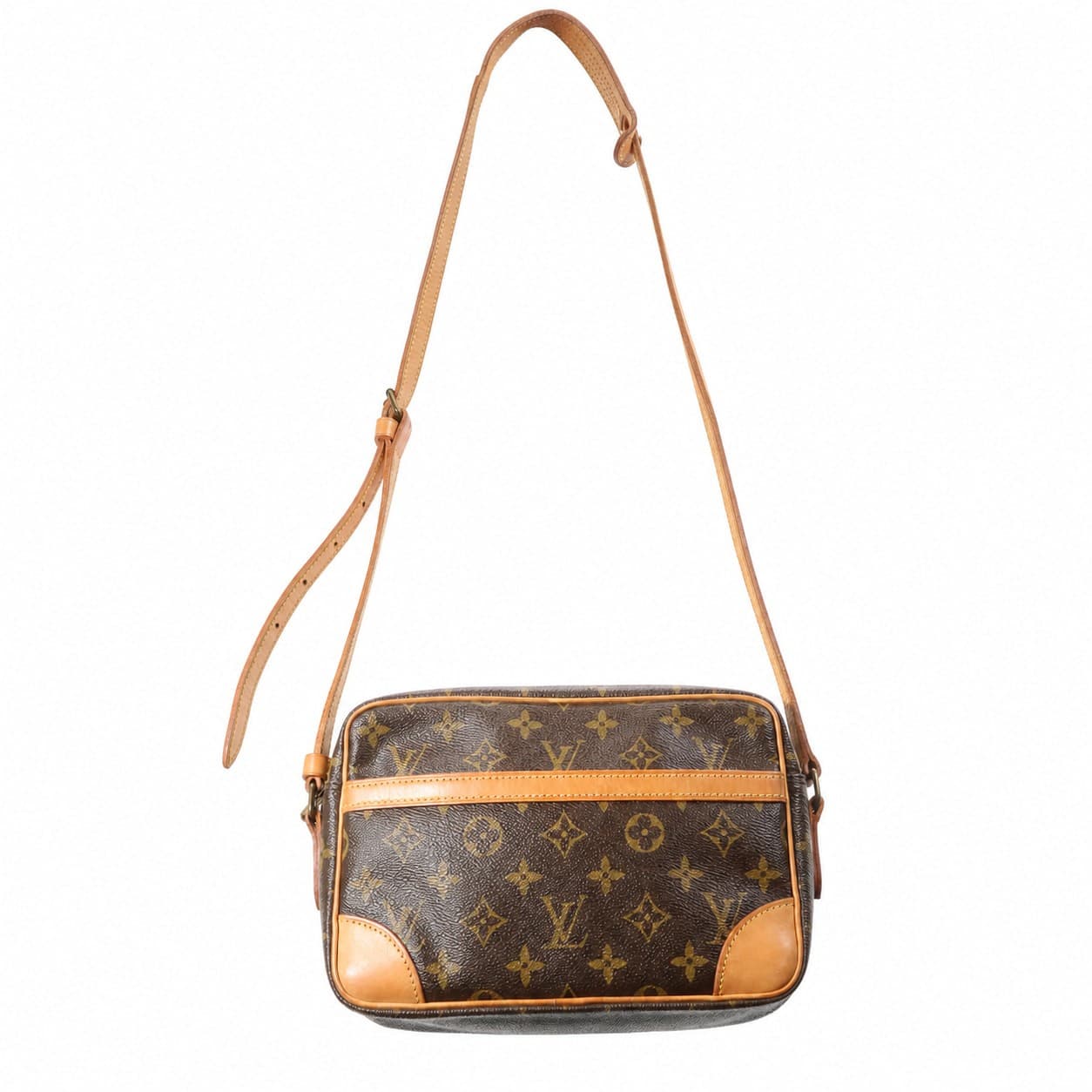 Louis Vuitton Trocadero 27 Monogram Canvas Crossbody Shoulder Bag Purse Brown handbags auction on bidia.ai