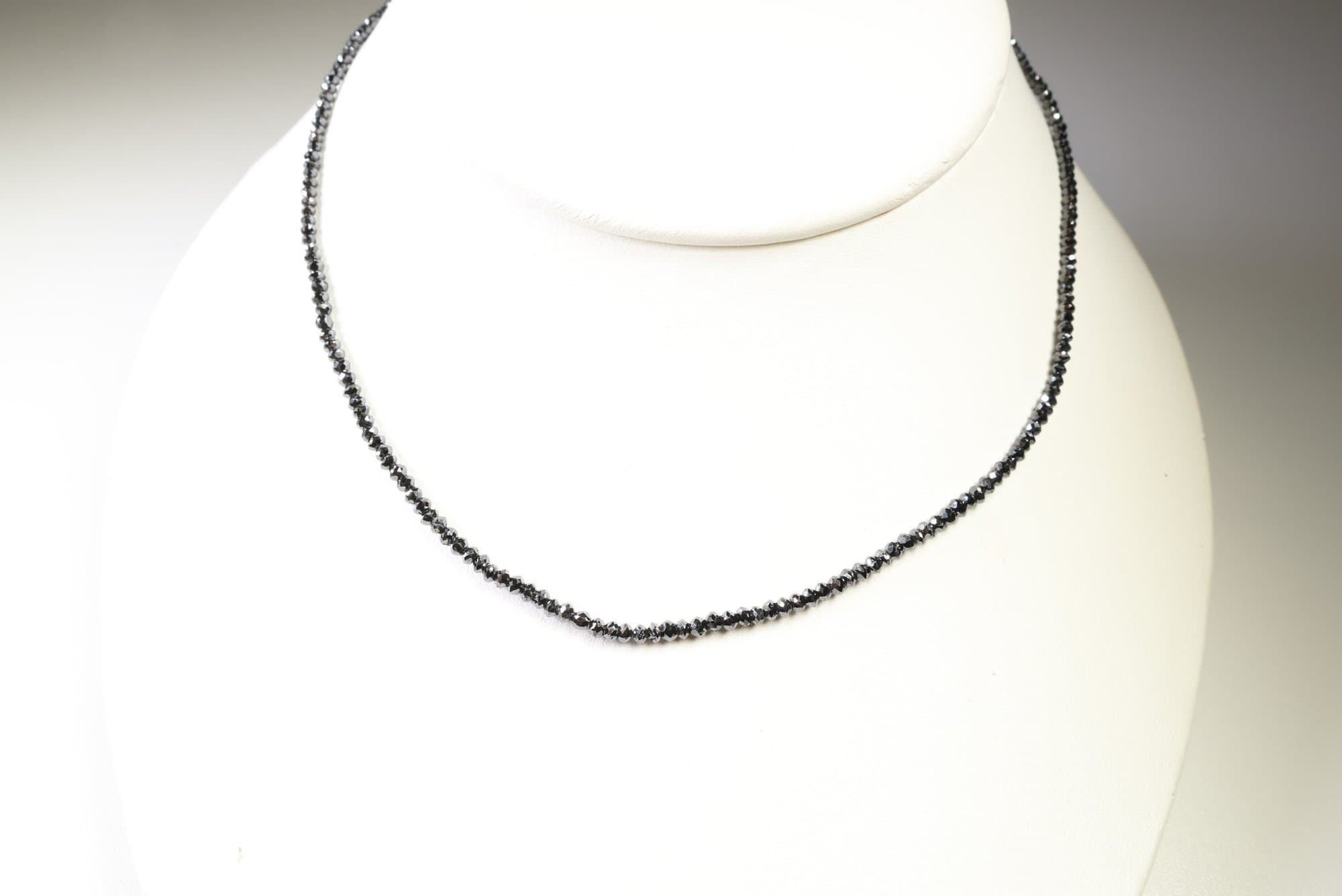 18k White Gold Black Diamond Necklace Approx. 20.00ctw Gemstone Jewelry Diamonds jewelry auction on bidia.ai