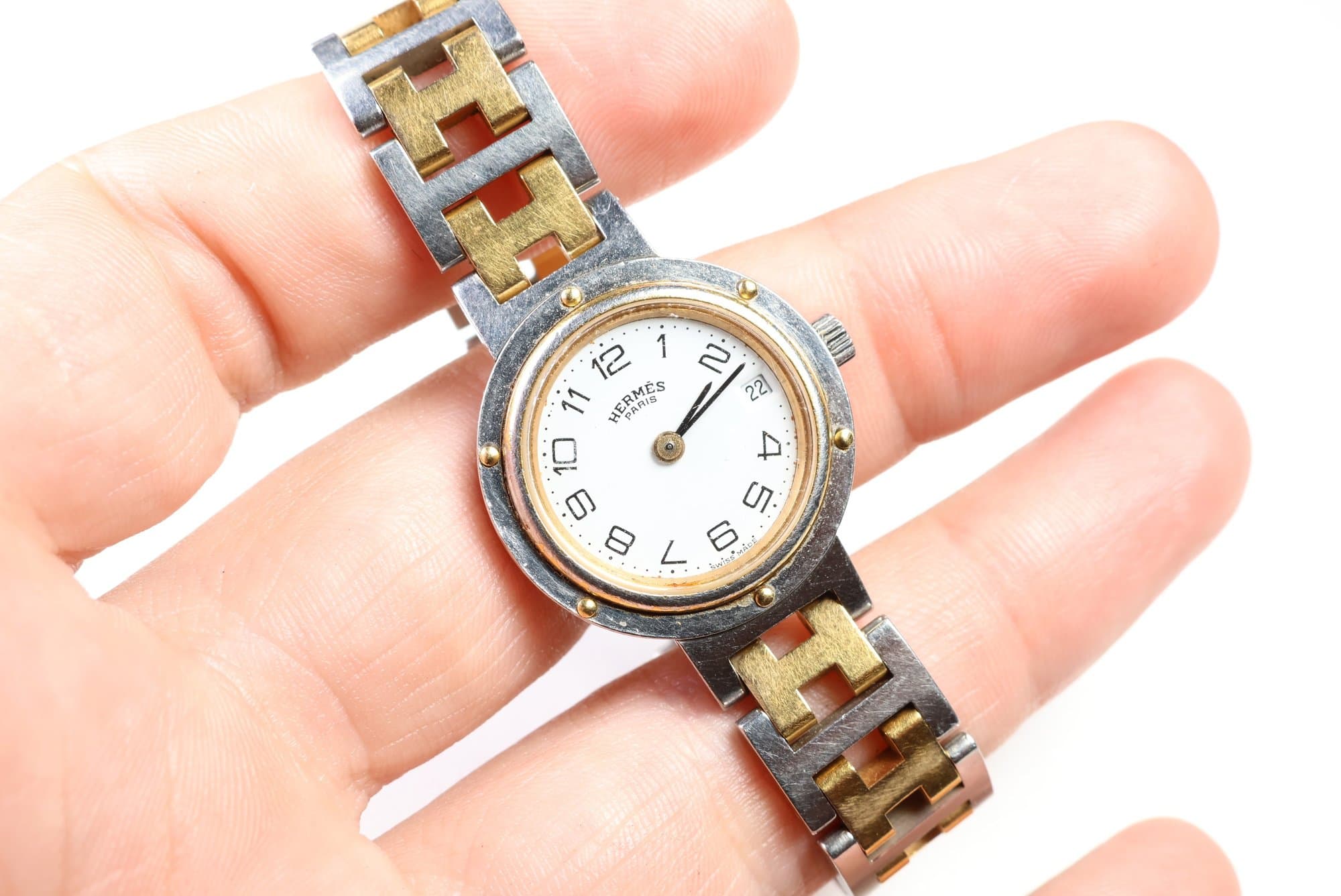 Hermès Clipper Two-Tone Quartz Watch watches auction on bidia.ai
