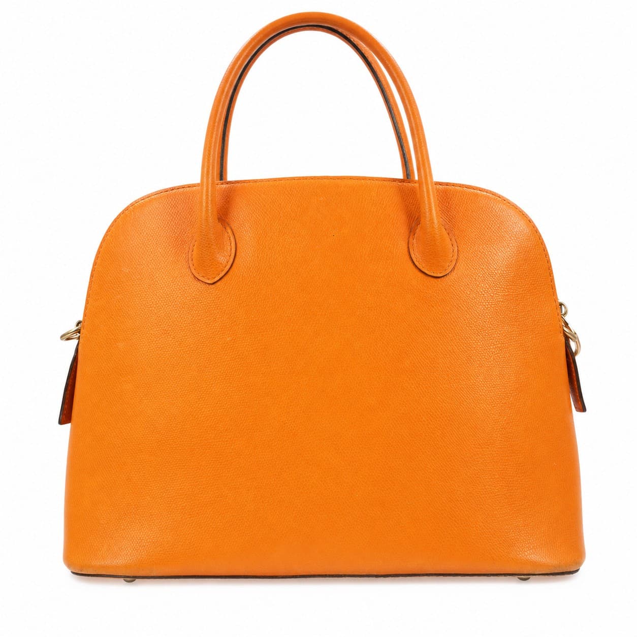 Céline Orange Grained Leather Dome Bowler Handbag Top Handle Bag Purse handbags auction on bidia.ai