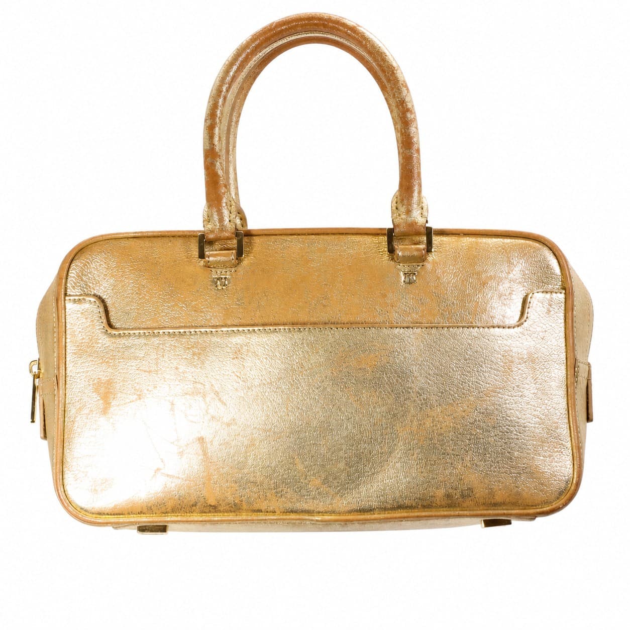 Céline Metallic Gold Leather Top Handle Handbag Purse Satchel Bag handbags auction on bidia.ai