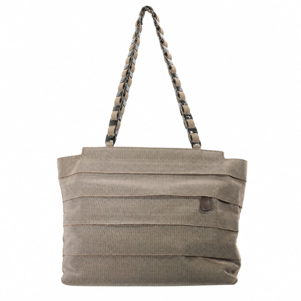 Salvatore Ferragamo Canvas Leather Shoulder Bag Handbag Purse Tote Beige handbags auction on bidia.ai