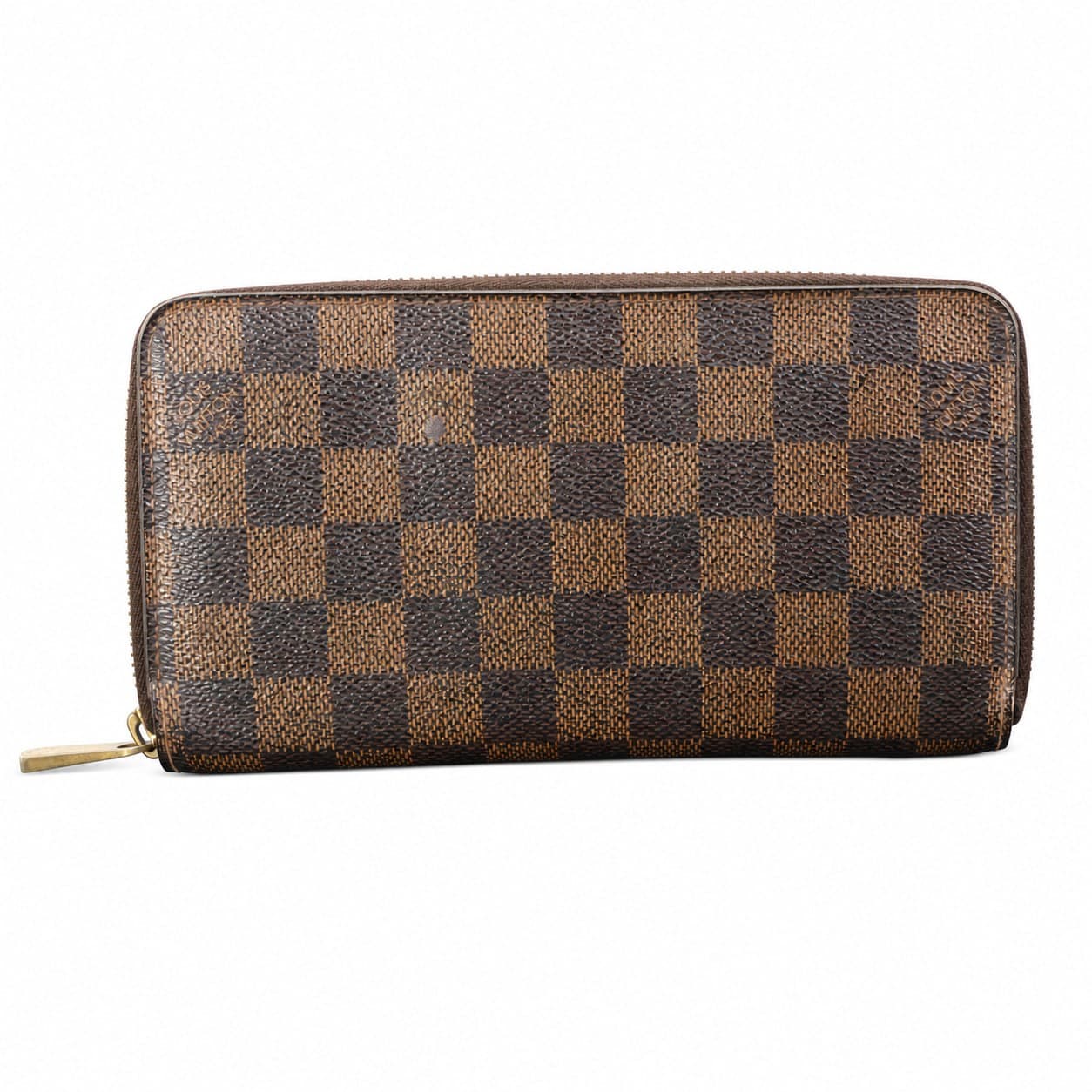 Louis Vuitton Damier Ebene Zippy Organizer Wallet Canvas handbags auction on bidia.ai