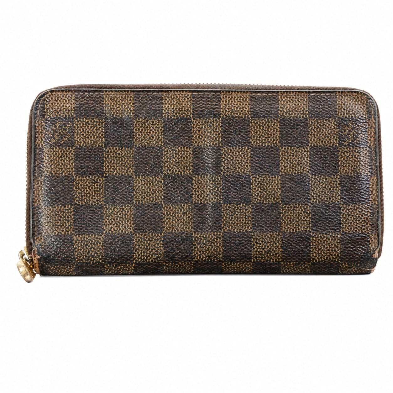 Louis Vuitton Zippy Wallet Damier Ebene Canvas Brown Zip-Around Purse handbags auction on bidia.ai