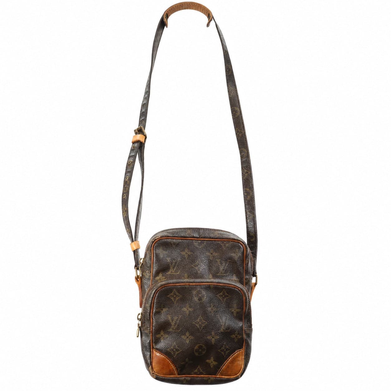 Louis Vuitton Amazone Monogram Canvas Crossbody Shoulder Bag Messenger Brown handbags auction on bidia.ai