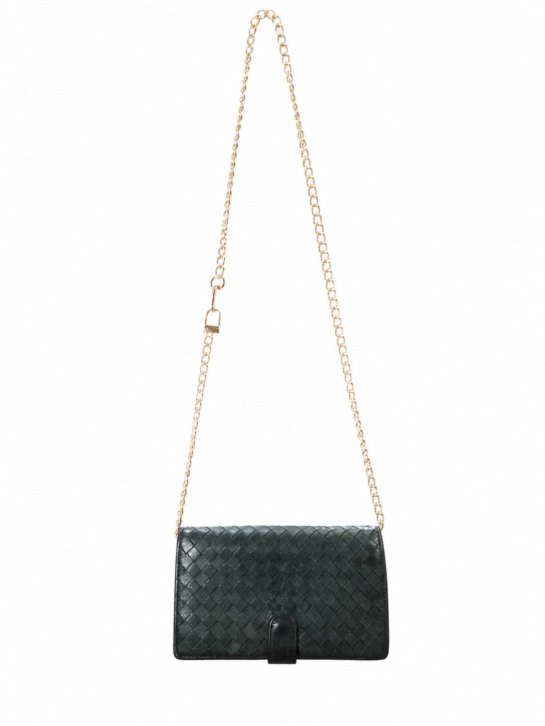 Bottega Veneta Black Intrecciato Leather Chain Shoulder Bag Crossbody Purse handbags auction on bidia.ai