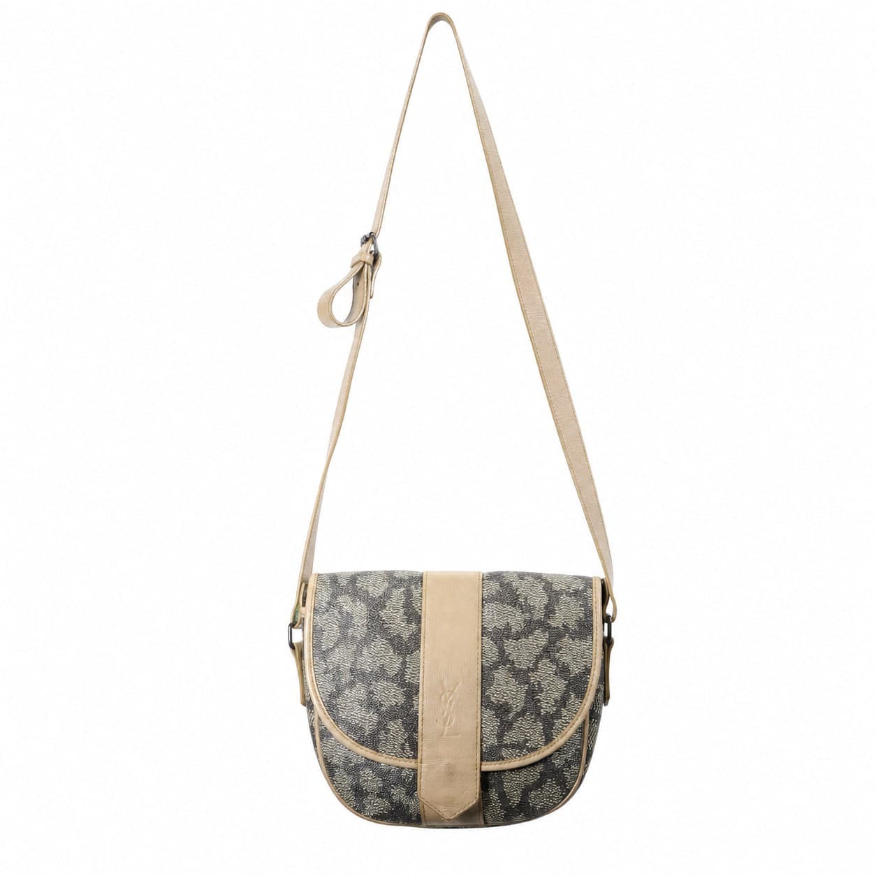 Yves Saint Laurent Coated Canvas Leather Crossbody Shoulder Bag Purse Handbag handbags auction on bidia.ai