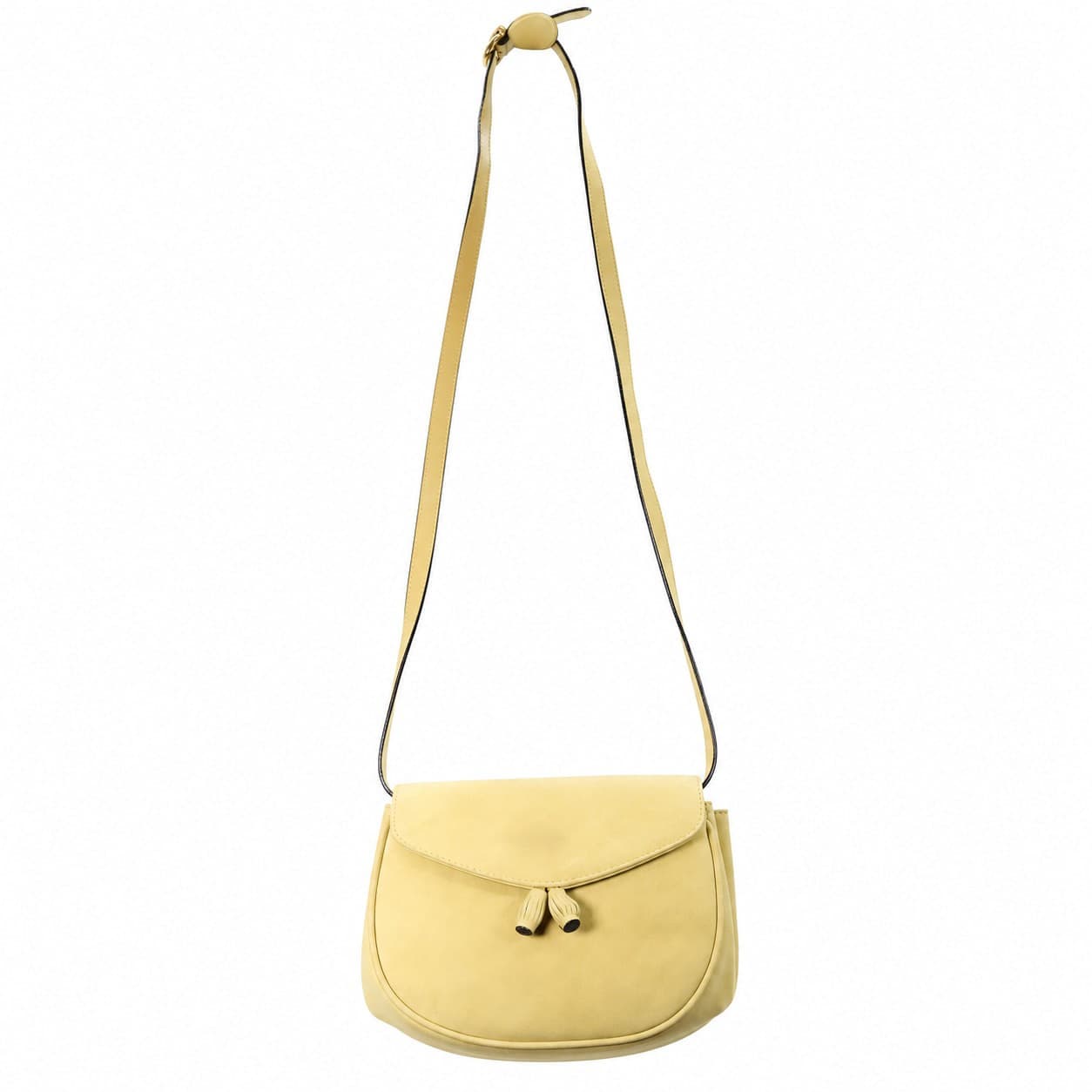 Salvatore Ferragamo Nubuck Leather Crossbody Shoulder Bag Purse Yellow handbags auction on bidia.ai