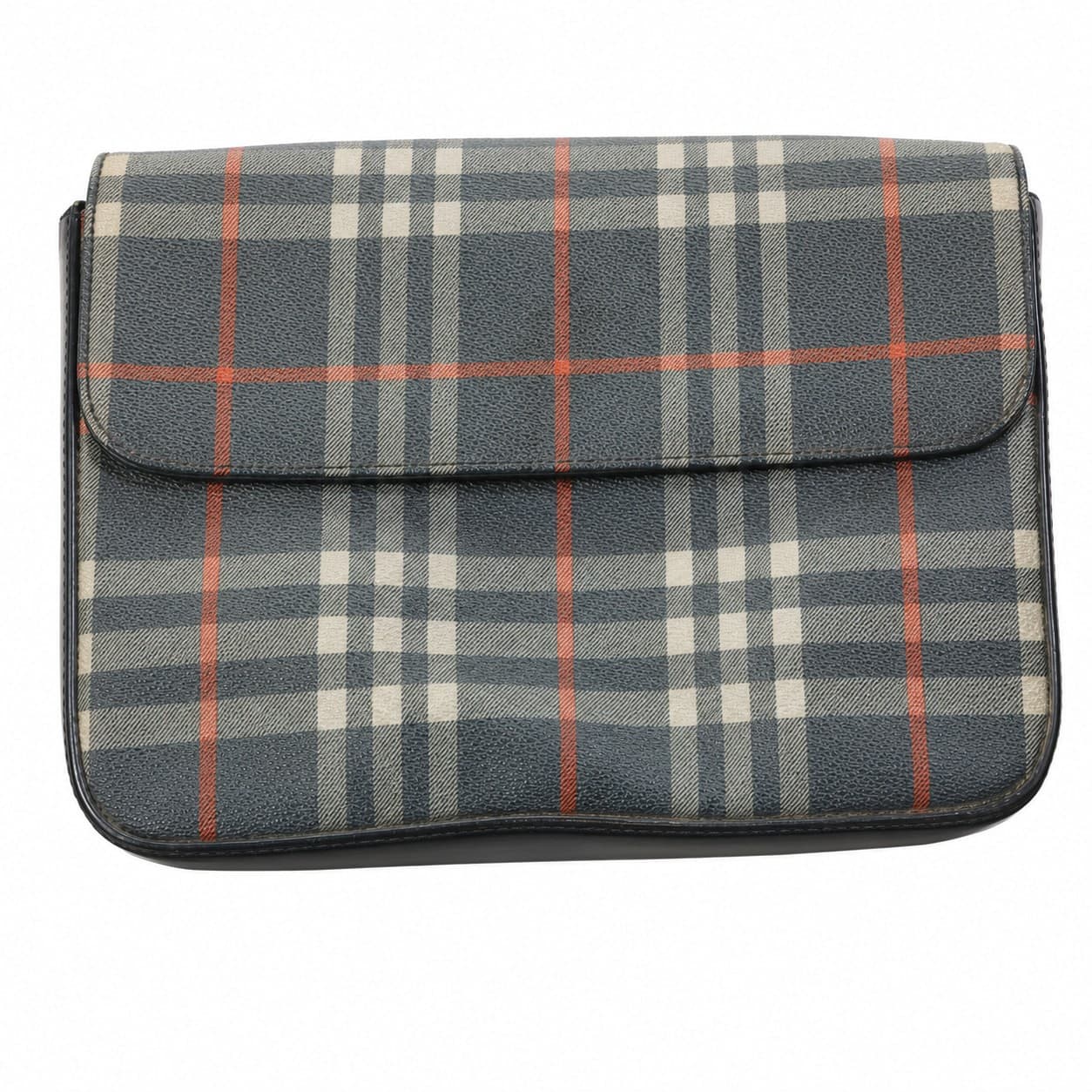 Burberry Tartan Check Coated Canvas Leather Shoulder Bag Handbag Purse handbags auction on bidia.ai