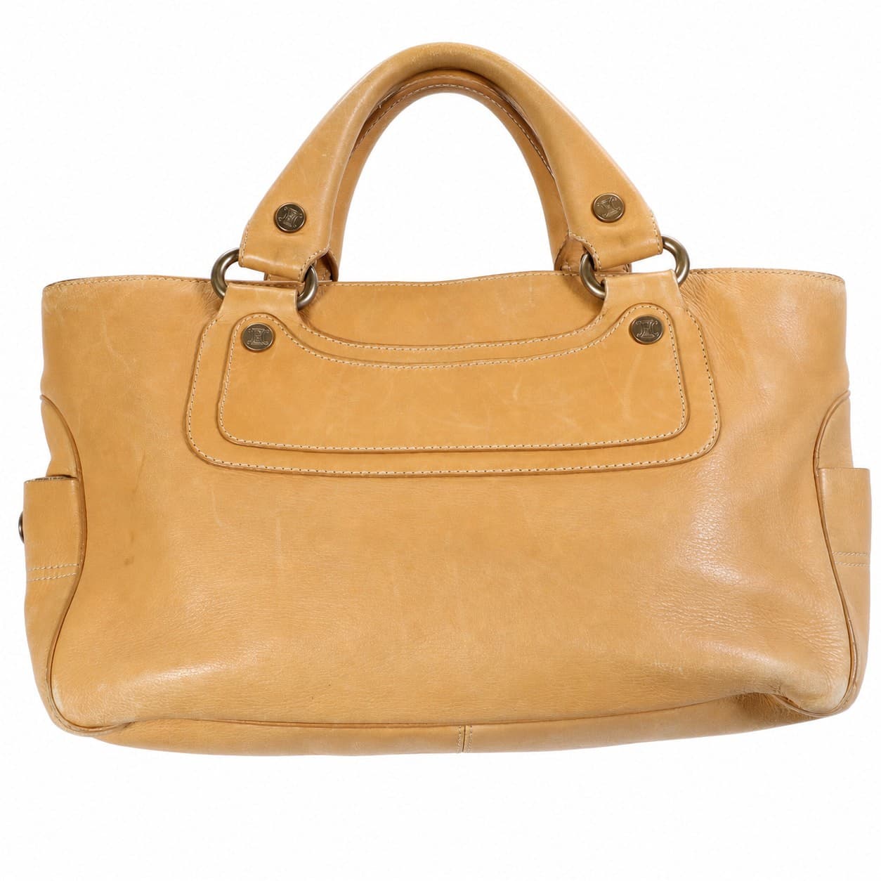 Celine Boogie Leather Handbag Purse Bag Tan Satchel Top Handle Tote handbags auction on bidia.ai