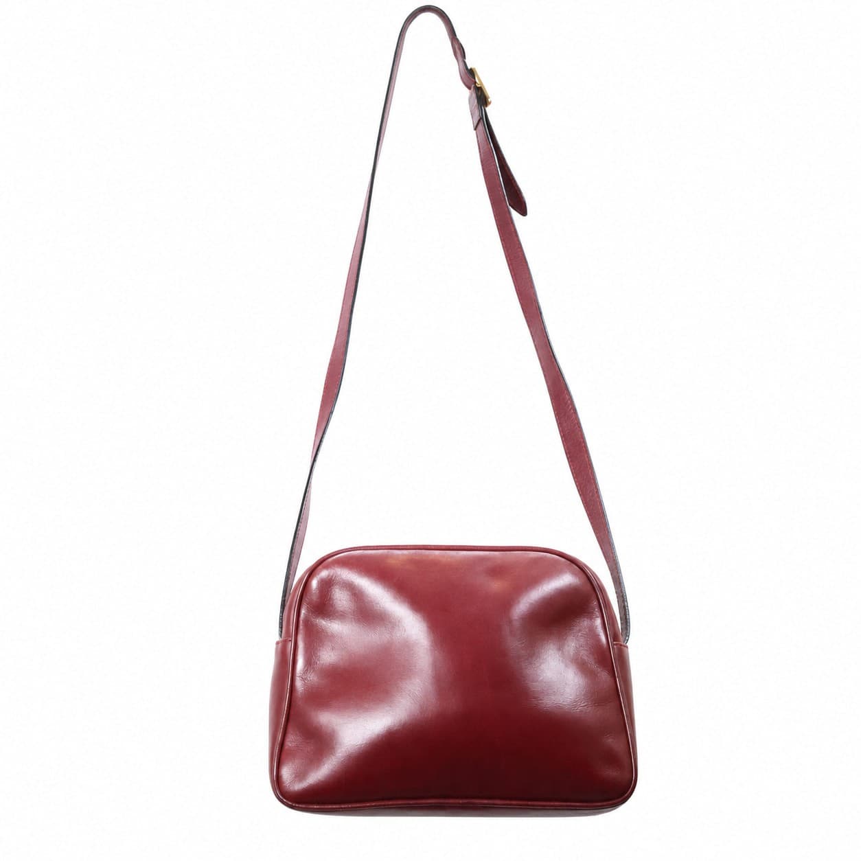 Balenciaga Vintage BB Logo Burgundy Leather Crossbody Shoulder Bag Purse Handbag handbags auction on bidia.ai
