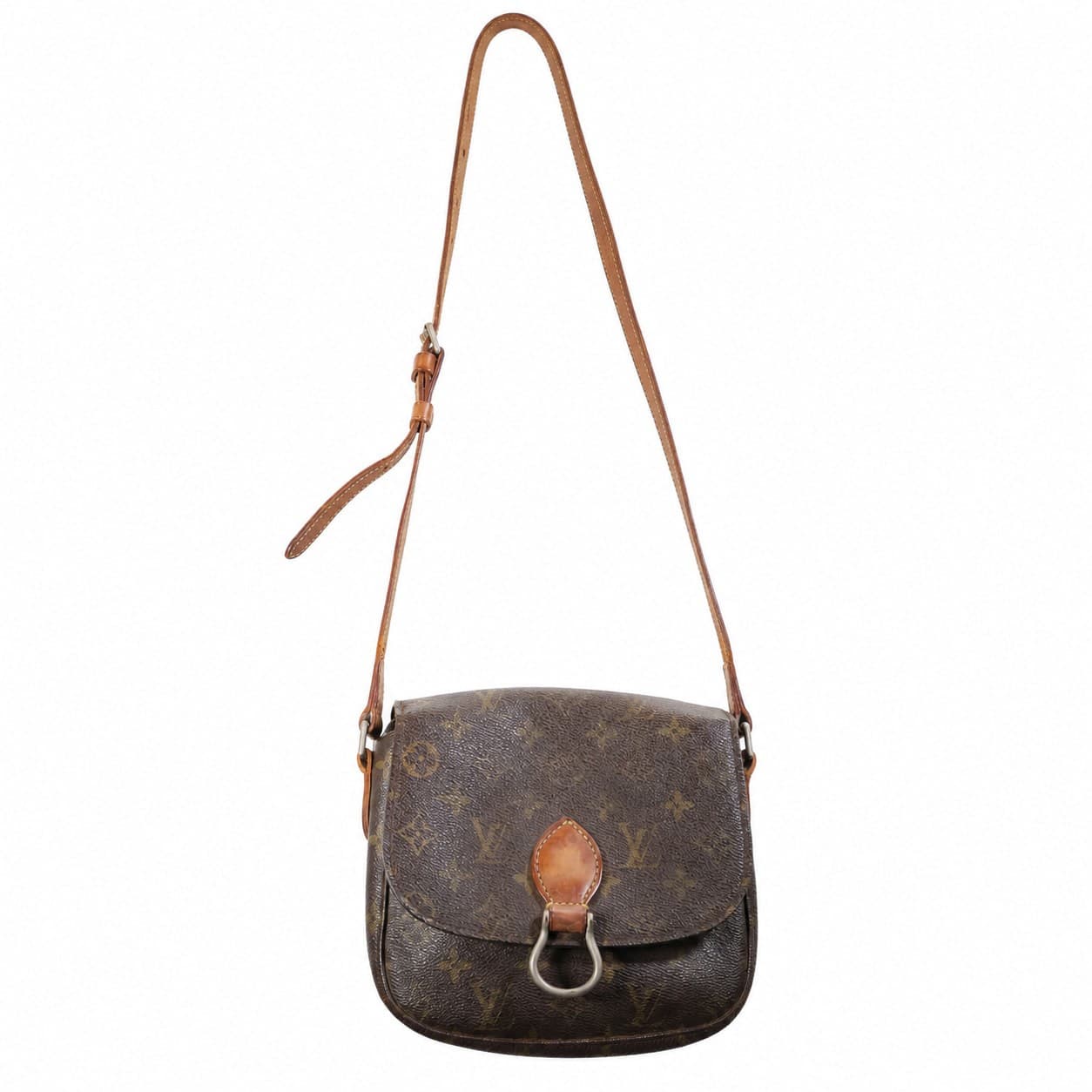 Louis Vuitton Saint Cloud GM Monogram Canvas Brown Crossbody Shoulder Bag Purse Handbag handbags auction on bidia.ai