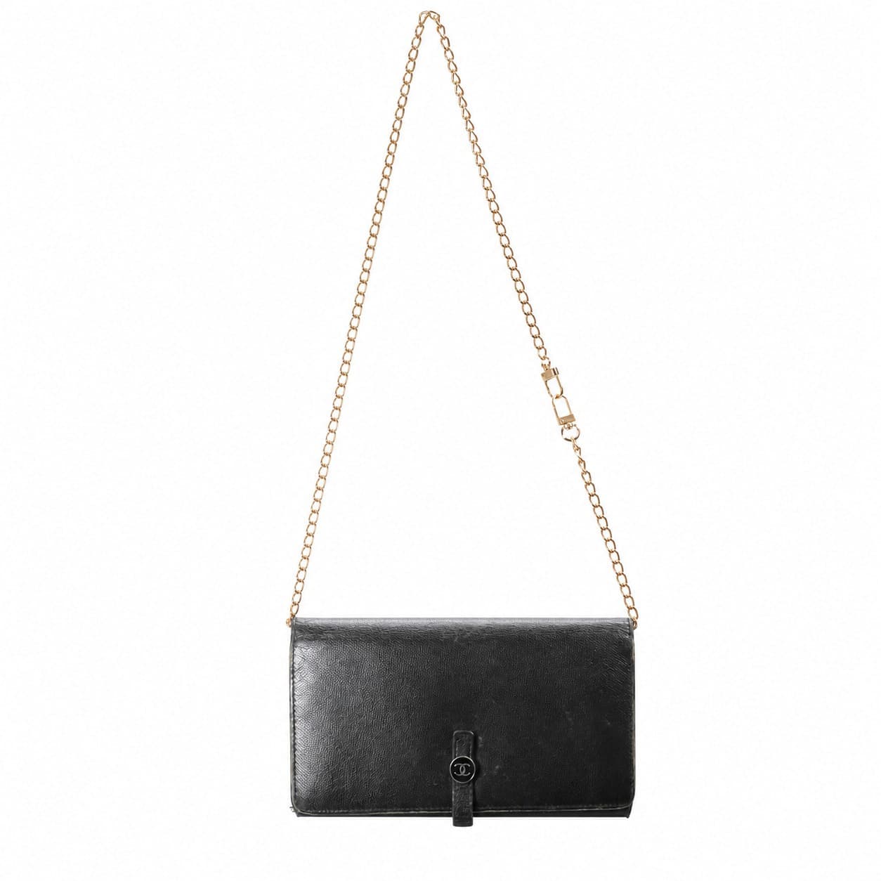 Chanel Black Caviar Leather Wallet On Chain WOC Crossbody Shoulder Bag Purse handbags auction on bidia.ai