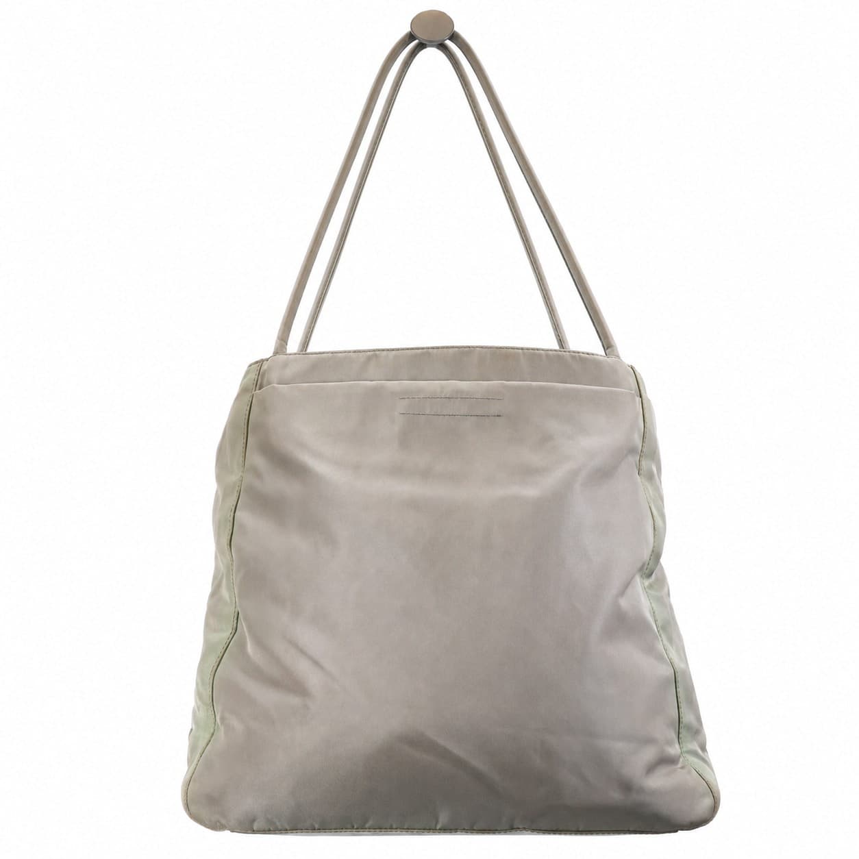 Prada Nylon Tote Shoulder Bag Handbag Purse Olive Green Tessuto handbags auction on bidia.ai
