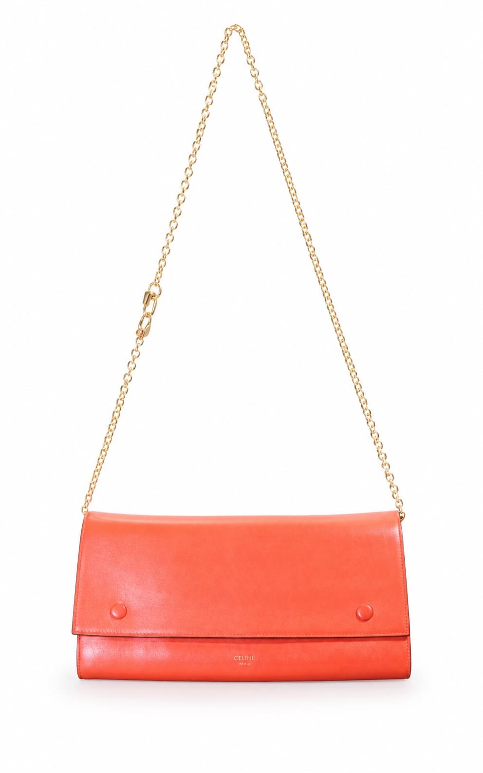 Celine Long Wallet Clutch Crossbody Purse Bag Red Leather handbags auction on bidia.ai