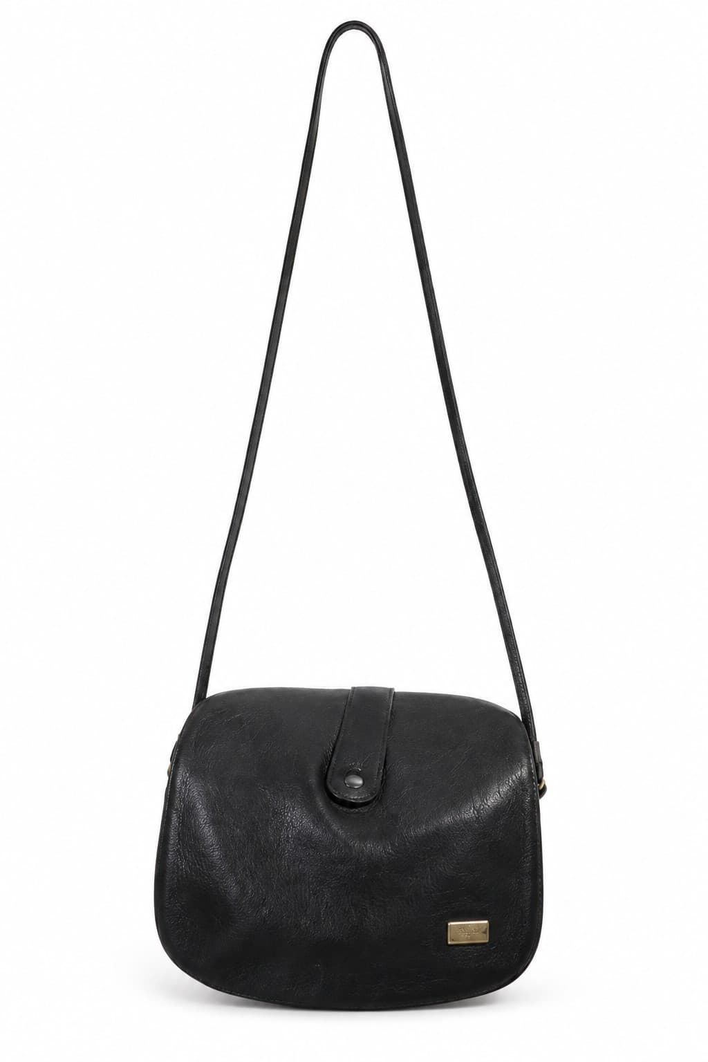 Gucci Vintage Black Leather Crossbody Shoulder Bag Purse Handbag Flap handbags auction on bidia.ai