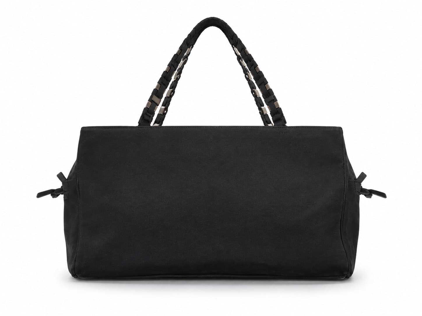 Salvatore Ferragamo Hand Bag Canvas Black Silver Shoulder Bag Purse handbags auction on bidia.ai