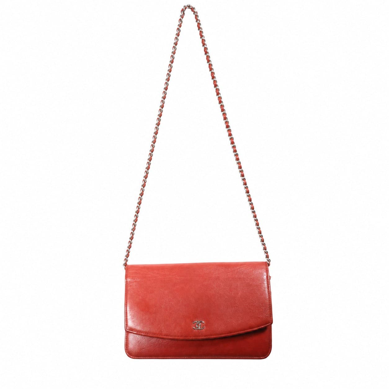 Chanel Wallet On Chain WOC Red Caviar Leather Crossbody Shoulder Bag Purse handbags auction on bidia.ai