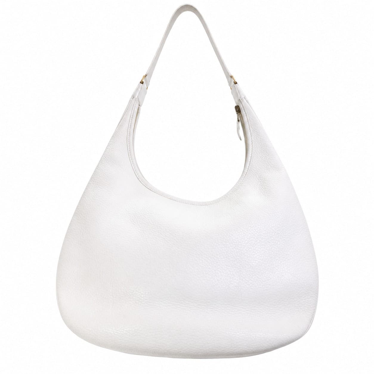 Hermès Market White Leather Hobo Shoulder Bag Handbag Purse Gold Hardware handbags auction on bidia.ai