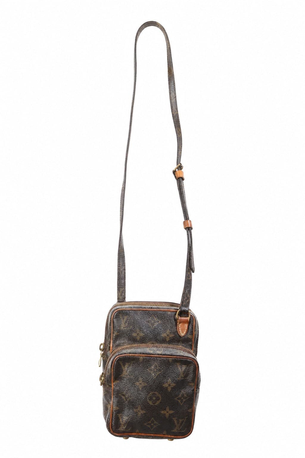 Louis Vuitton Amazone Monogram Canvas Crossbody Shoulder Bag Handbag Purse Brown handbags auction on bidia.ai