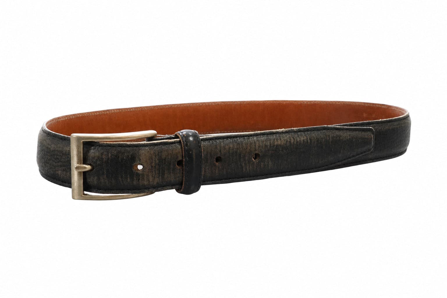 Coach No. 8603 Black Leather Belt Brass Buckle Unisex Accessory accessories auction on bidia.ai