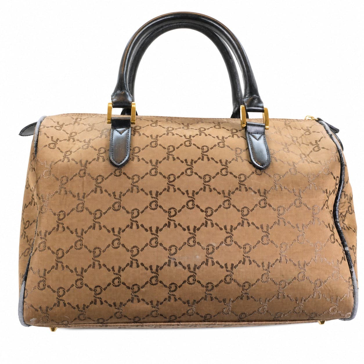 Roberta Di Camerino Monogram Canvas Leather Handbag Purse Bag Top Handle Satchel handbags auction on bidia.ai