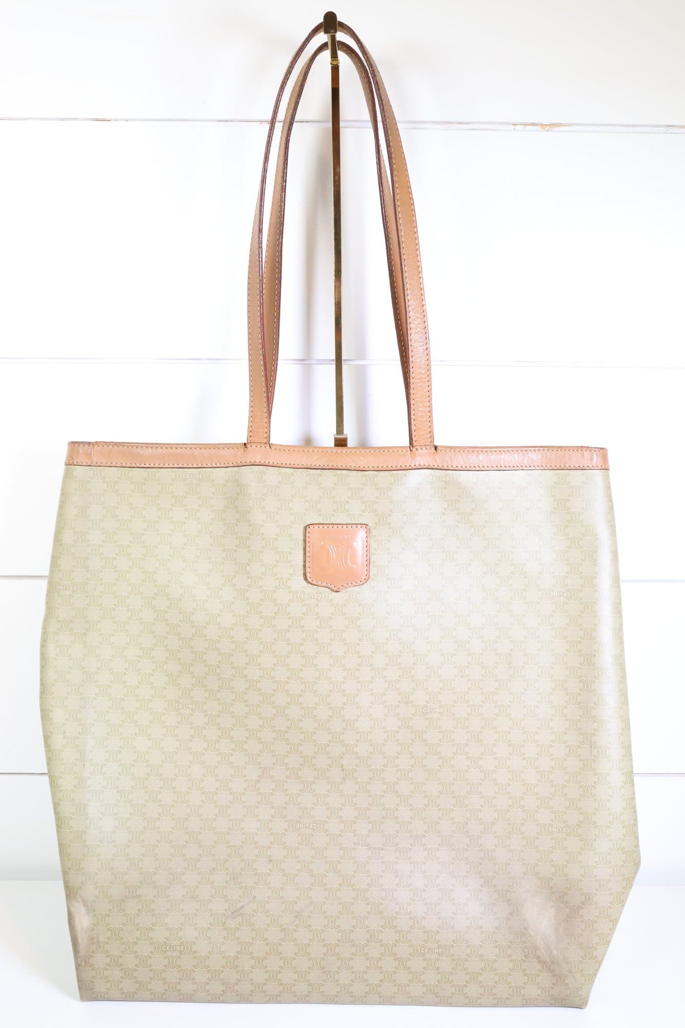 Celine Macadam Shoulder Bag Purse Monogram Leather Shoulderbag Clothing & Fashion Accessories auction on bidia.ai