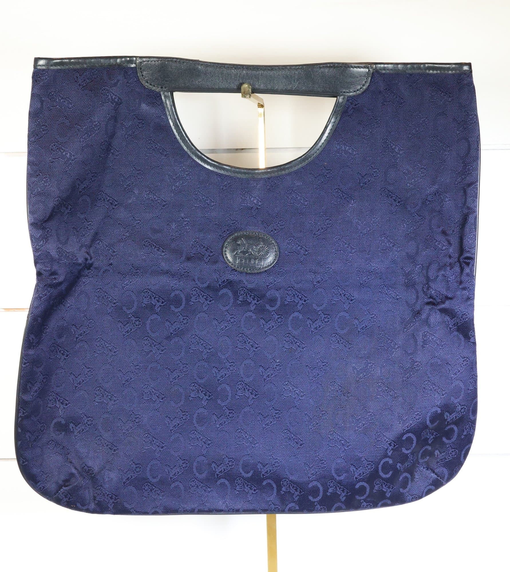 Celine C Macadam Canvas Handbag In Navy Blue Purse Monogram Clothing & Fashion Accessories auction on bidia.ai