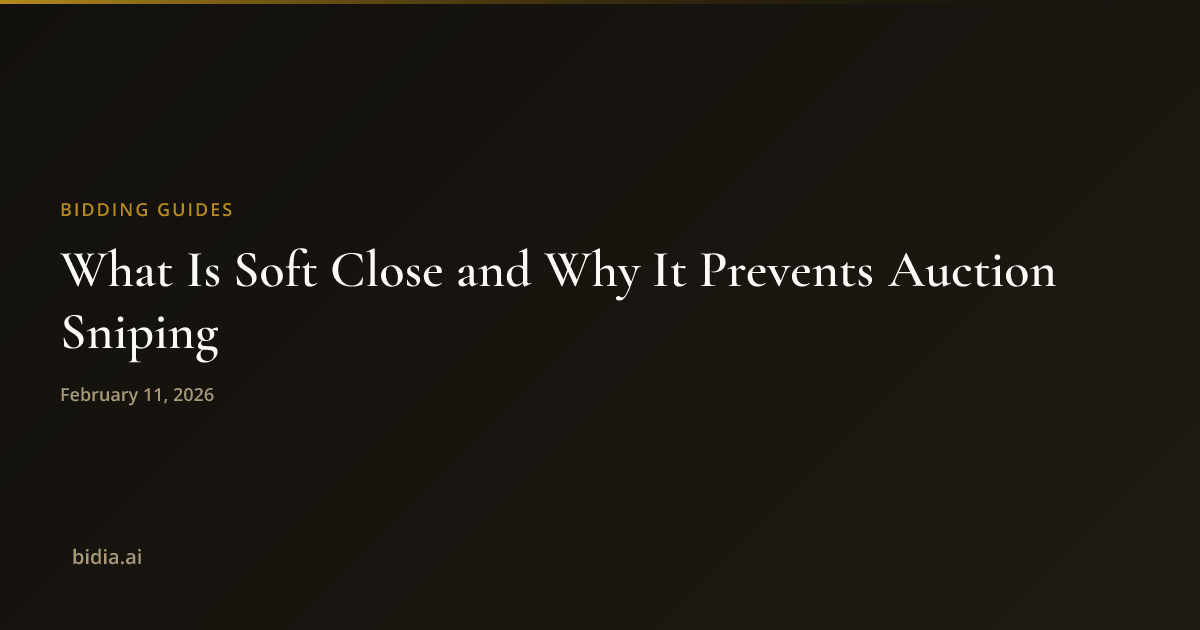 What Is Soft Close and Why It Prevents Auction Sniping | bidia.ai